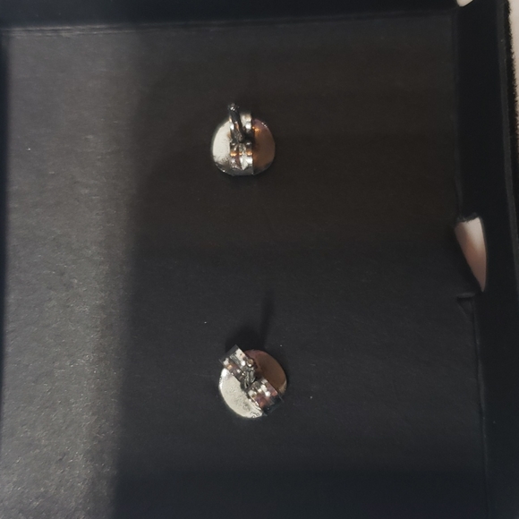 Mobe Pearl Opaque & Diamond Necklace/Earring Set 16-18MM - Picture 6 of 8